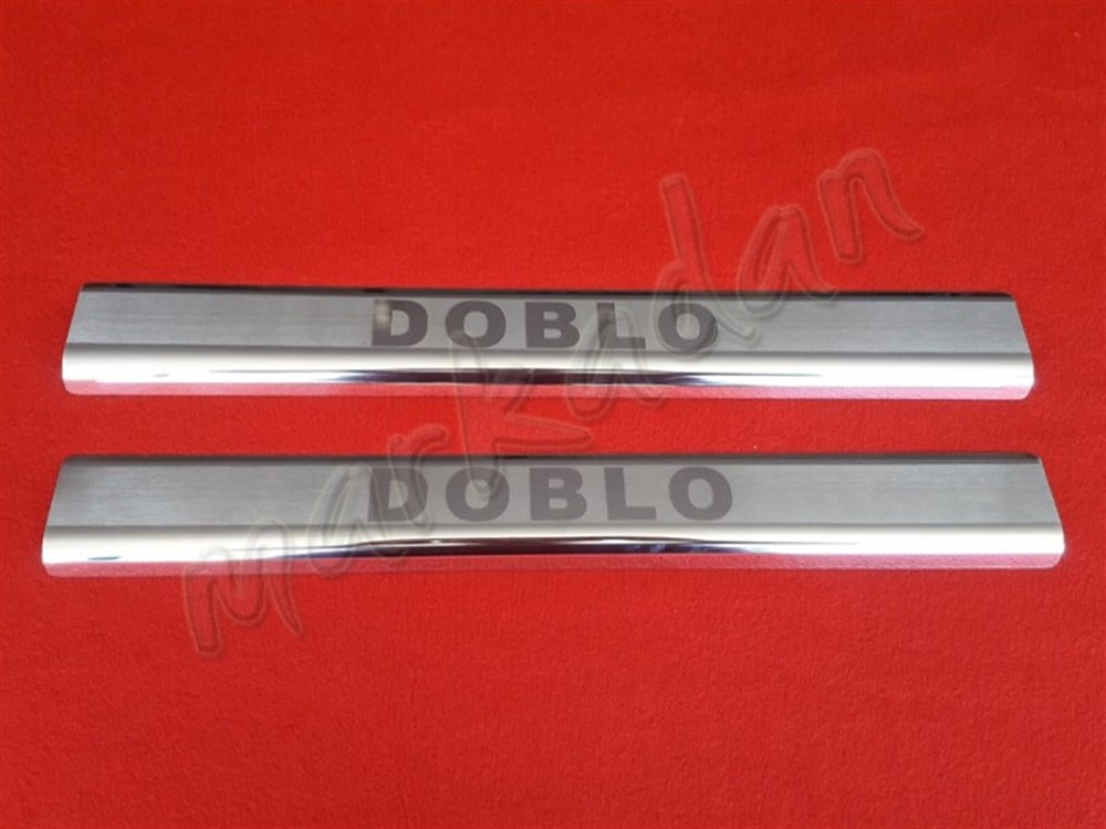 Markadan Fiat Doblo Kapı Eşiği 2000-2012 2 Parça Paslanmaz Çelik