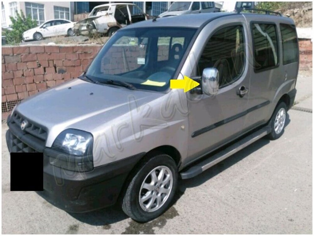 Markadan Fiat Doblo Krom Ayna Kapağı 2000-2012 2 Parça Abs Krom