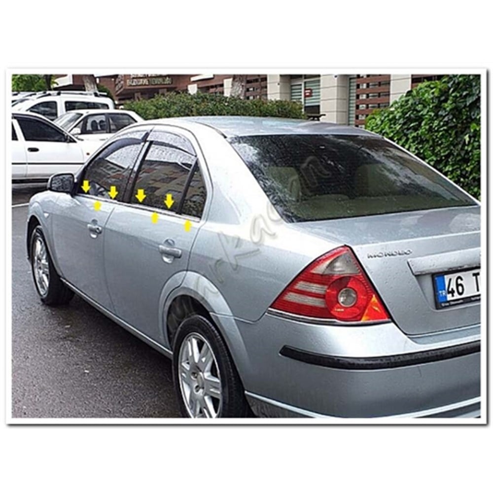 Markadan Ford Mondeo Krom Cam Çıtası 2001-2007 4 Parça Paslanmaz Çelik