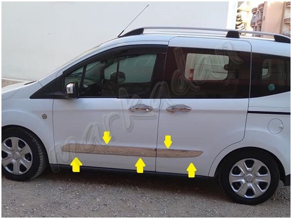 Markadan Ford Tourneo Courier Krom Yan Kapı Çıtası 2014-2023 4 Parça Paslanmaz Çelik