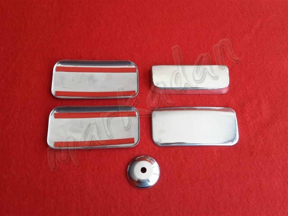 Markadan Ford Transit Krom Kapı Kolu 2003-2013 4 Kapı 5 Parça Paslanmaz Çelik