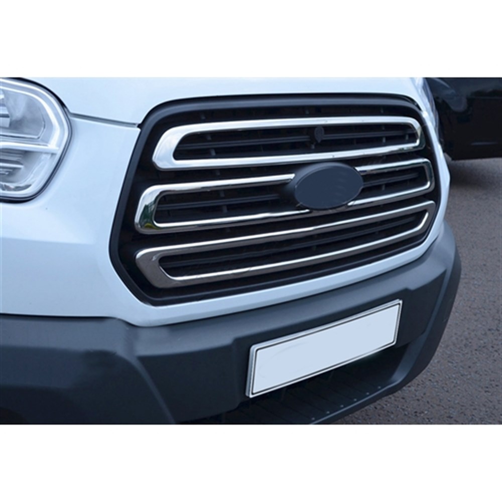 Markadan Ford Transit Krom Ön Panjur 2014-2018 3 Parça Paslanmaz Çelik