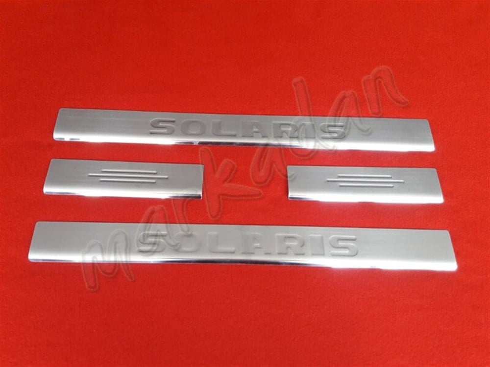 Markadan Hyundai Accent Solaris Kapı Eşiği 2011 Sonrası 4 Parça Paslanmaz Çelik