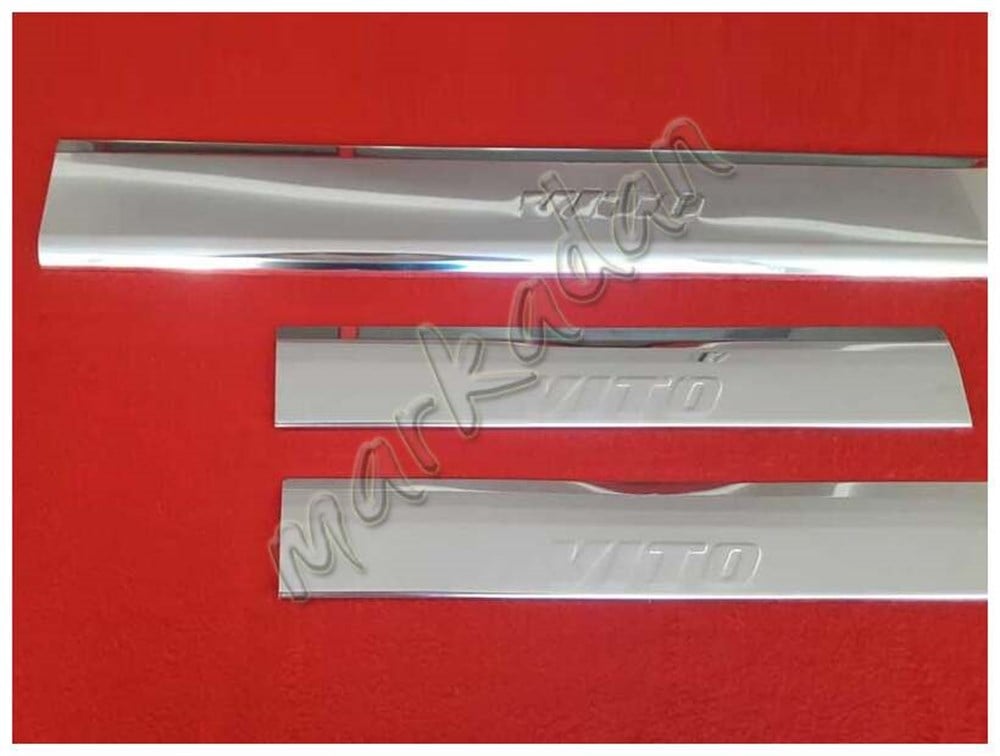 Markadan Mercedes Vito W638 Krom Kapı Eşiği 1996-2003 3 Parça Paslanmaz Çelik