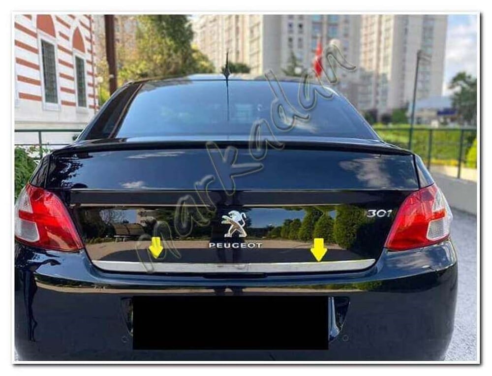 Markadan Peugeot 301 Krom Bagaj Alt Çıta 2012 Sonrası Paslanmaz Çelik