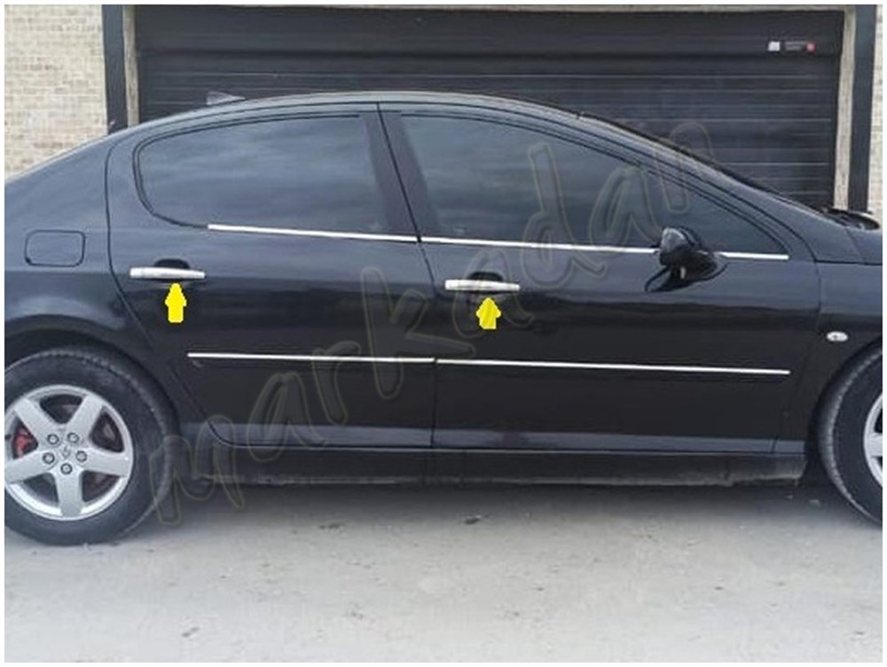 Markadan Peugeot 407 Krom Kapı Kolu 2004-2010 4 Kapı Paslanmaz Çelik