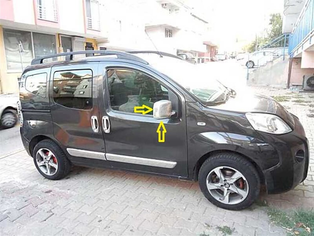 Markadan Peugeot Bipper Krom Ayna Kapağı 2008 Sonrası 2 Parça Abs Krom