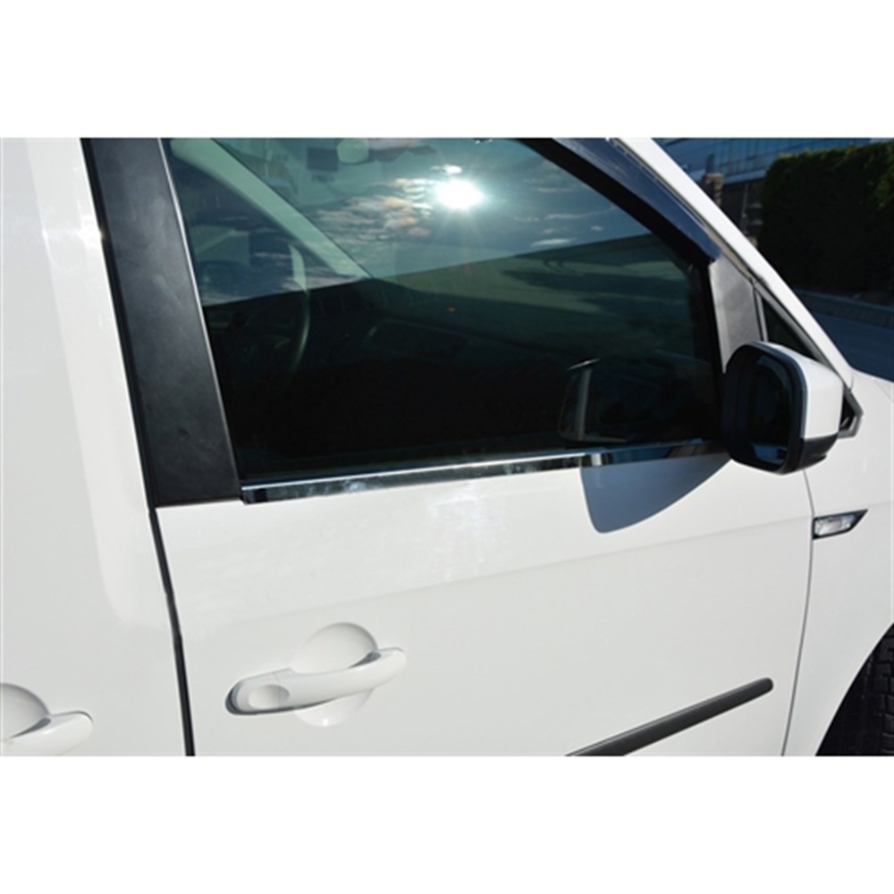 Markadan VW Caddy Krom Cam Çıtası 2015-2020 2 Parça Paslanmaz Çelik