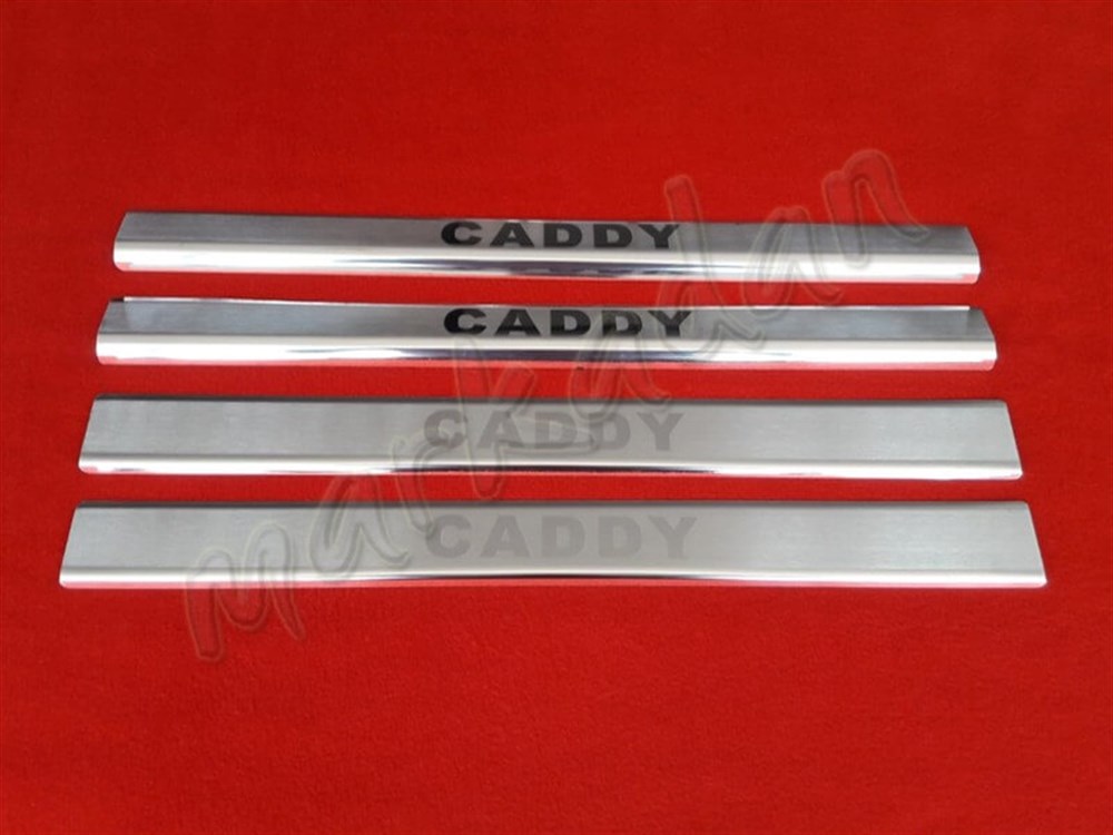 Markadan VW Caddy Krom Kapı Eşiği 2004-2014 4 Parça Paslanmaz Çelik