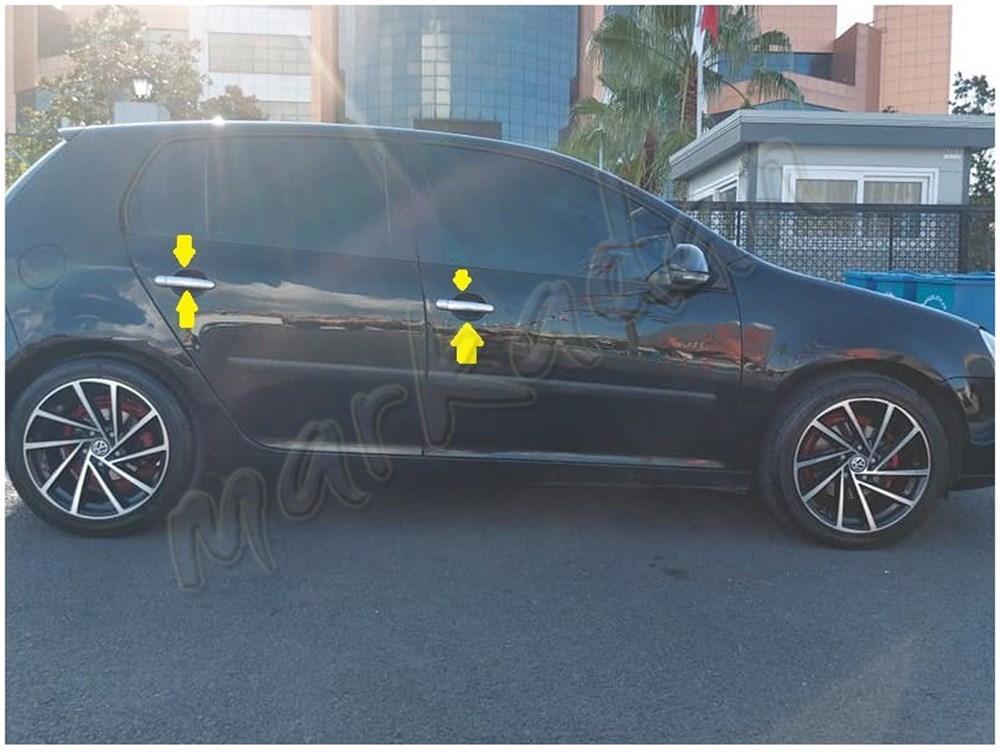 Markadan VW Golf 5 Krom Kapı Kolu 2004-2009 4 Kapı Paslanmaz Çelik