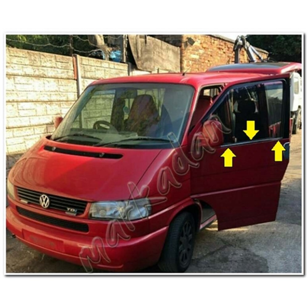 Markadan VW T4 Transporter Krom Cam Çıtası 1995-2003 2 Parça Paslanmaz Çelik
