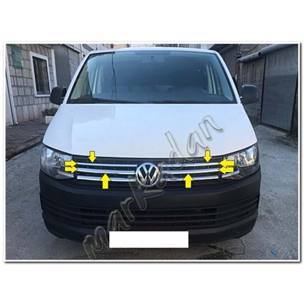 Markadan VW T6 Transporter Trendline Krom Ön Panjur 2015-2019 4 Parça Paslanmaz Çelik