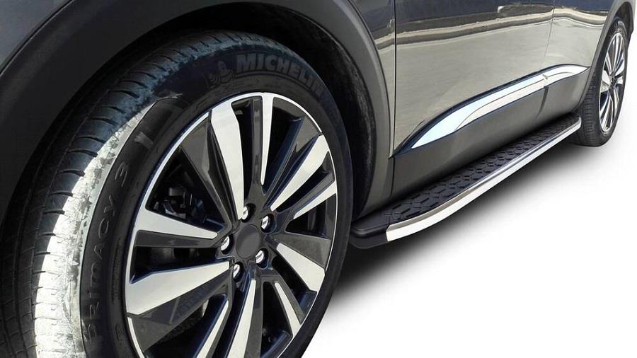 Omsa Line Dacia Duster 2018-2024 Blackline Mat Alüminyum Alınlı Yan Basamak