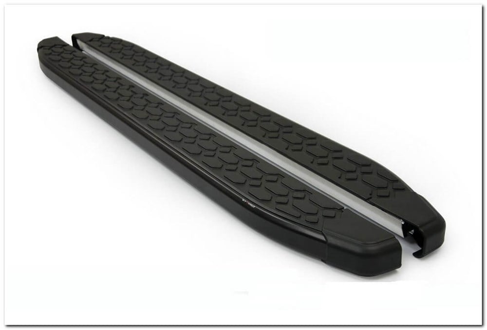 Omsa Line Fiat Doblo 2000-2009 Blackline Mat Siyah Alüminyum Alınlı Yan Basamak