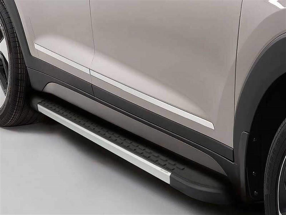 Omsa Line Mercedes EQA 2021 Sonrası Nevada Mat Alüminyum Alınlı Yan Basamak