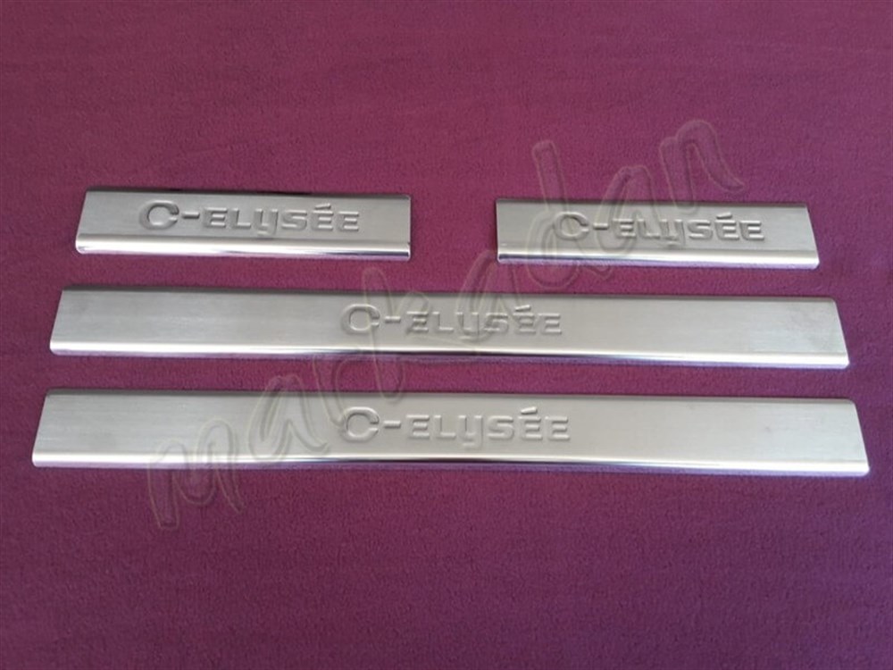 WOC Chrome Citroen C-Elysee Kapı Eşiği 2012 Sonrası 4 Parça Paslanmaz Çelik