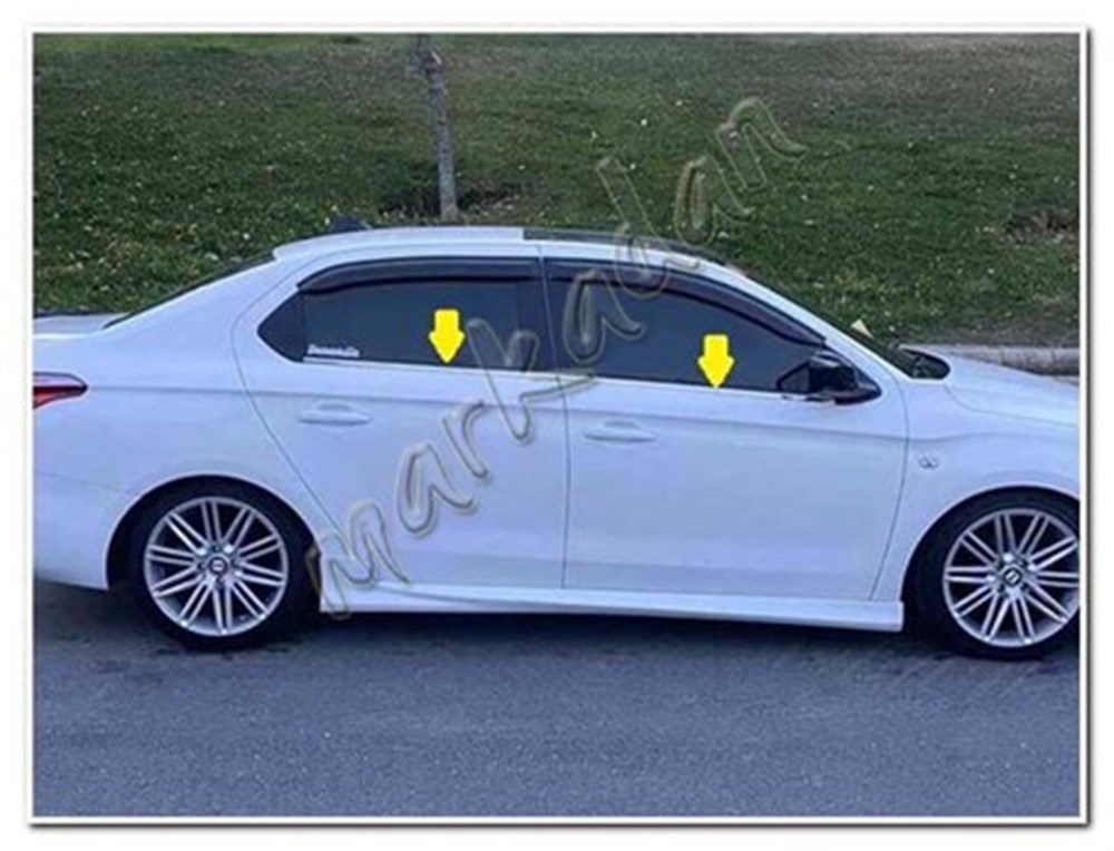 WOC Chrome Citroen C-Elysee Krom Cam Çıtası 2012-2024 4 Parça Paslanmaz Çelik
