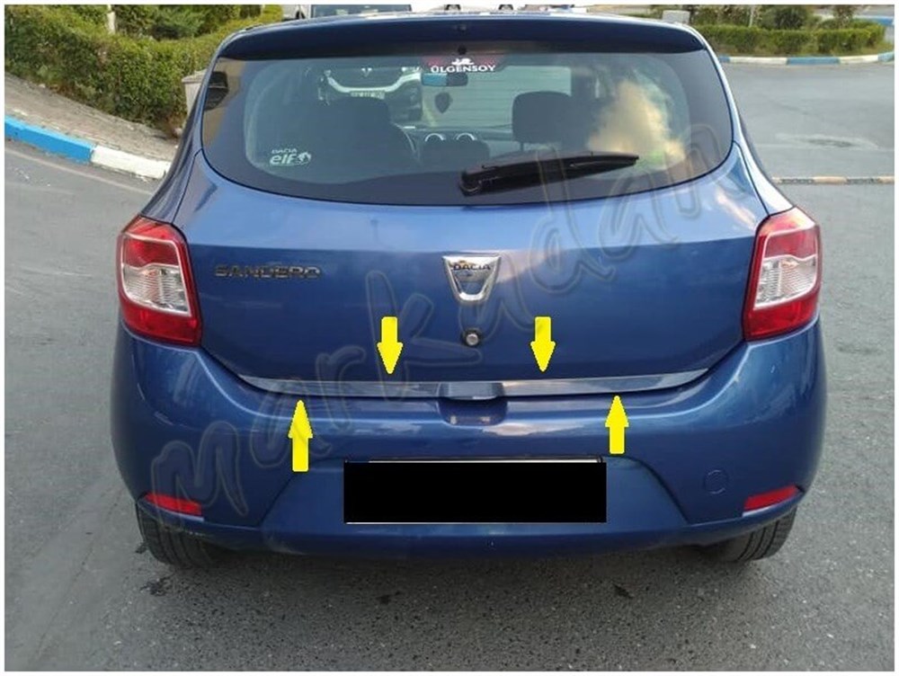WOC Chrome Dacia Sandero Krom Bagaj Alt Çıta 2012-2020 Paslanmaz Çelik