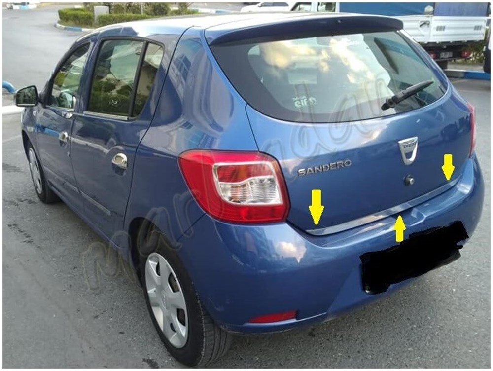 WOC Chrome Dacia Sandero Krom Bagaj Alt Çıta 2012-2020 Paslanmaz Çelik