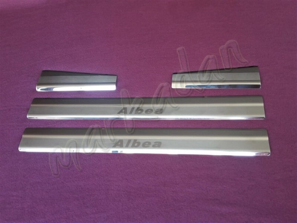 WOC Chrome Fiat Albea Kapı Eşiği 2002-2012 4 Parça Paslanmaz Çelik