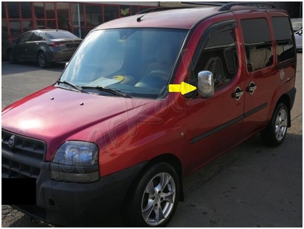 WOC Chrome Fiat Doblo Krom Ayna Kapağı 2000-2012 2 Parça Abs Krom