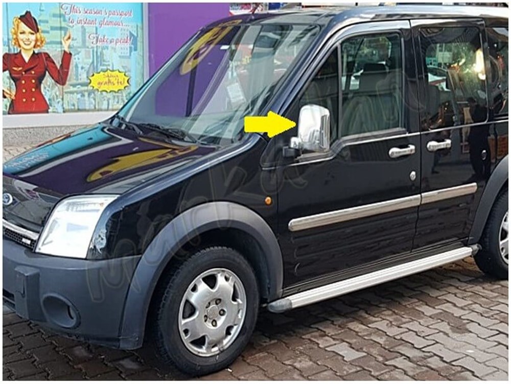 WOC Chrome Ford Connect Krom Ayna Kapağı 2002-2009 2 Parça Abs Krom