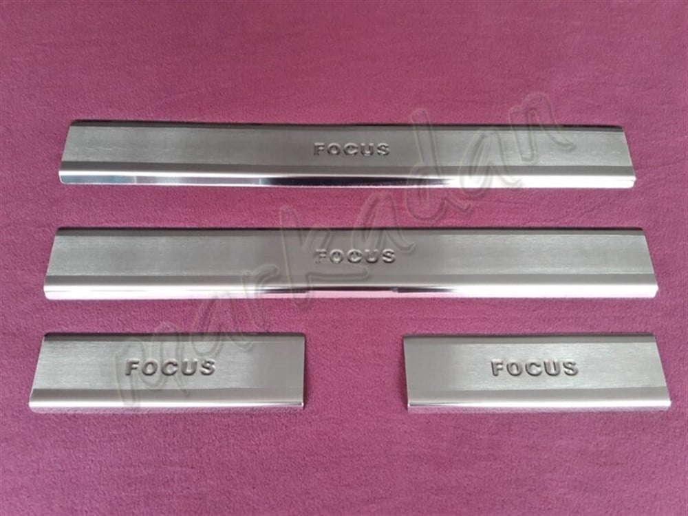 WOC Chrome Ford Focus Kapı Eşiği 1998-2005 4 Parça Paslanmaz Çelik