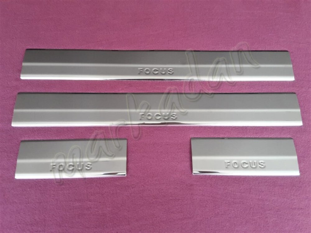 WOC Chrome Ford Focus Kapı Eşiği 2005-2011 4 Parça Paslanmaz Çelik