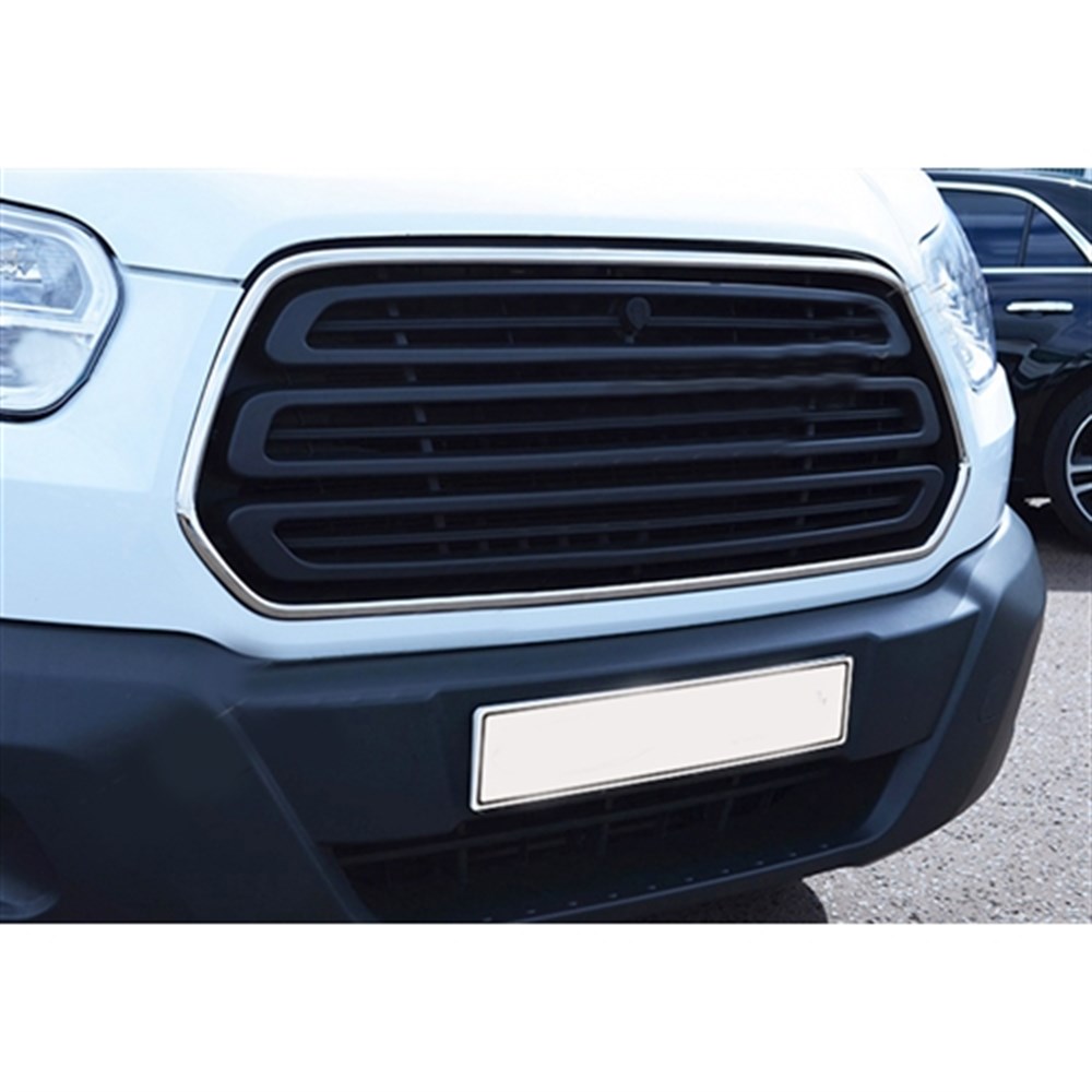 WOC Chrome Ford Transit Krom Ön Panjur Çerçevesi 2014-2018 2 Parça Paslanmaz Çelik