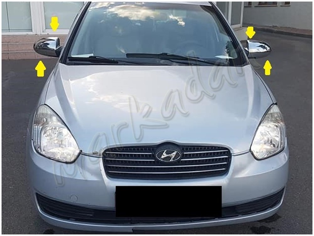 WOC Chrome Hyundai Accent Era Krom Ayna Kapağı 2005-2011 2 Parça Abs Krom