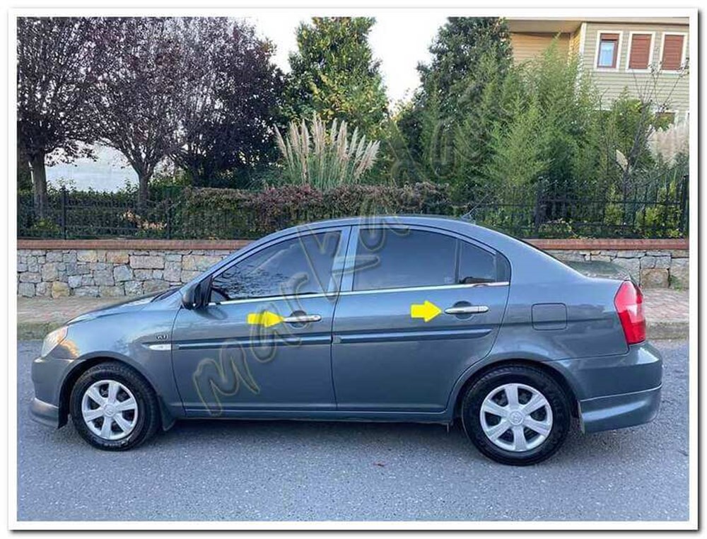 WOC Chrome Hyundai Accent Era Krom Kapı Kolu 2005-2011 4 Kapı Paslanmaz Çelik