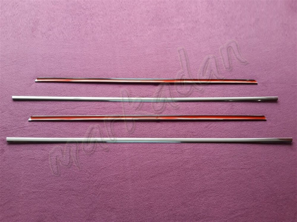 WOC Chrome Mercedes E Klasse W124 Krom Cam Çıtası 1984-1995 4 Parça Paslanmaz Çelik