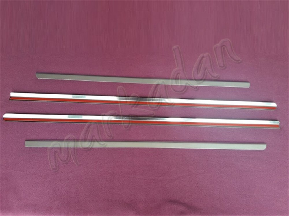 WOC Chrome Mercedes E W211 Krom Cam Çıtası 2002-2009 4 Parça Paslanmaz Çelik