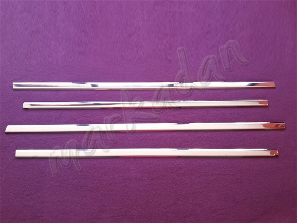 WOC Chrome Mitsubishi Lancer Krom Cam Çıtası 2008-2020 4 Parça Paslanmaz Çelik