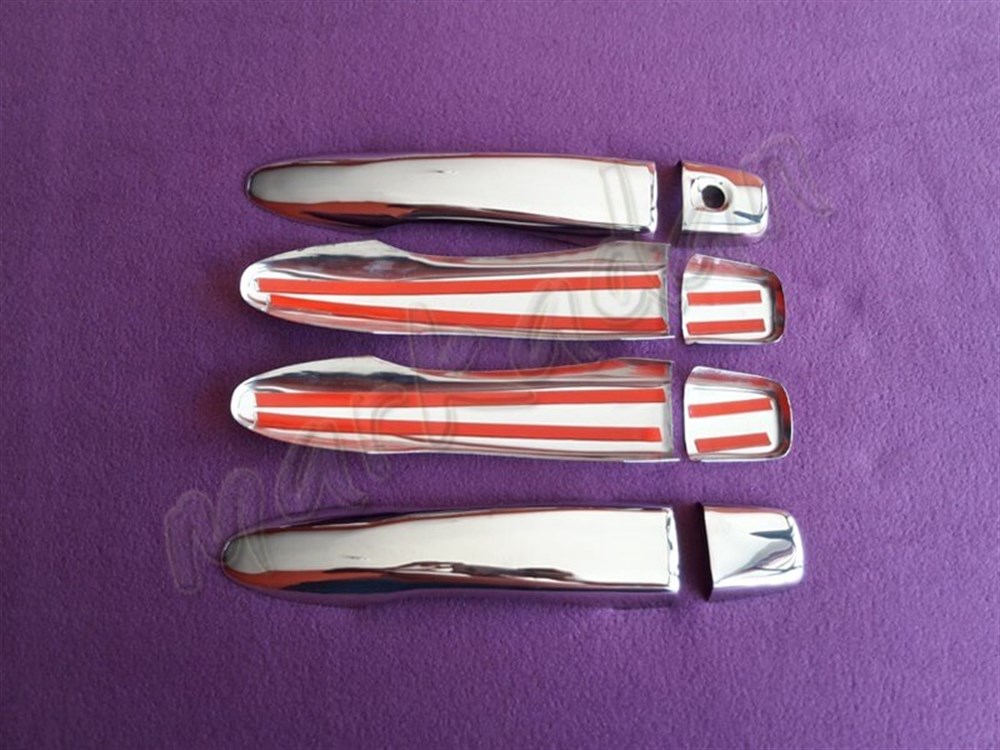 WOC Chrome Nissan Qashqai Sensörsüz Krom Kapı Kolu 2014-2021 4 Kapı Paslanmaz Çelik
