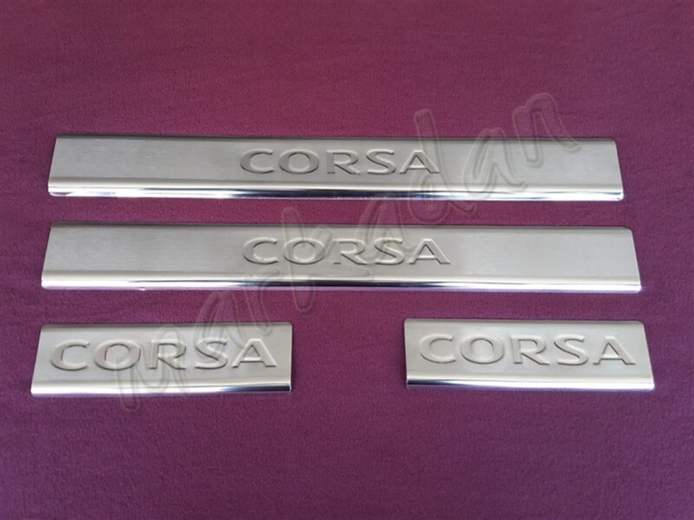 WOC Chrome Opel Corsa D Kapı Eşiği 2006-2015 4 Parça Paslanmaz Çelik