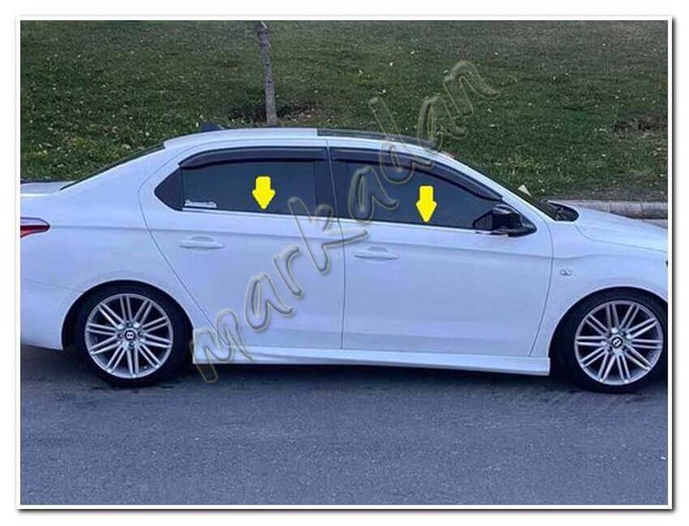WOC Chrome Peugeot 301 Krom Cam Çıtası 2012-2020 4 Parça Paslanmaz Çelik
