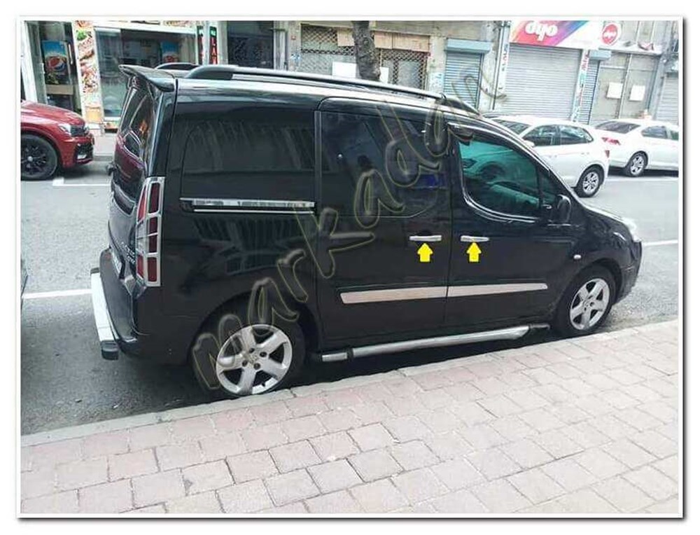 WOC Chrome Peugeot Partner Tepee Krom Kapı Kolu 2008-2018 4 Kapı Paslanmaz Çelik