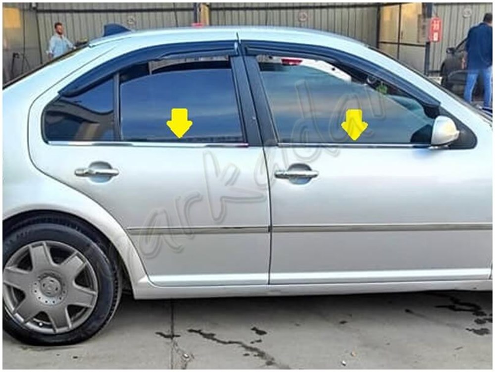 WOC Chrome VW Bora Krom Cam Çıtası 1998-2004 4 Parça Paslanmaz Çelik