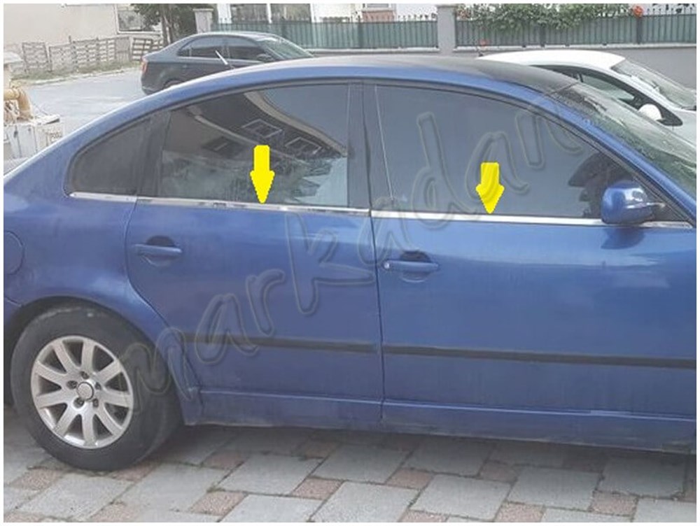WOC Chrome VW Passat 3B Krom Cam Çıtası 1996-2005 6 Parça Paslanmaz Çelik
