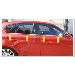 DB Chrome Bmw 1 E87 Cam Çıtası Nikelajı 2004-2011 4 Parça P.Çelik