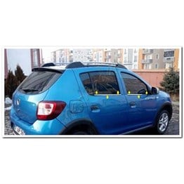 DB Chrome Dacia Sandero Cam Çıtası Nikelajı 2012-2020 4 Parça P.Çelik