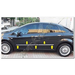 DB Chrome Fiat Linea Krom Yan Kapı Çıtası 2006-2018 4 Parça P.Çelik