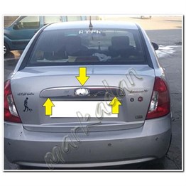 DB Chrome Hyundai Accent Era Krom Bagaj Çıtası 2005-2011 P.Çelik