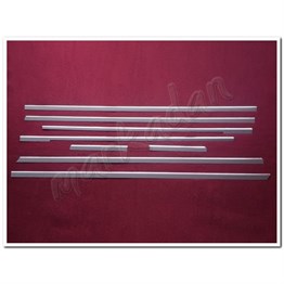 DB Chrome Mercedes Vito W447 Kısa Şase Cam Çıtası Nikelajı 2014 Sonrası 8 Parça P.Çelik