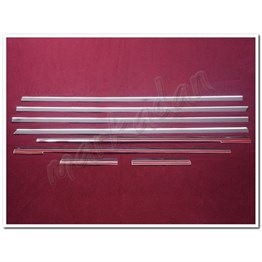 DB Chrome Mercedes Vito W447 Uzun Şasi Cam Çıtası Nikelajı 2014 Sonrası 8 Parça P.Çelik