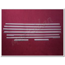 DB Chrome Mercedes Vito W447 Extra Uzun Şasi Cam Çıtası Nikelajı 2014 Sonrası 8 Parça P.Çelik