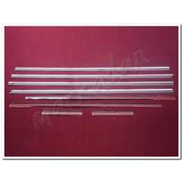 DB Chrome Mercedes Vito W447 Extra Uzun Şasi Cam Çıtası Nikelajı 2014 Sonrası 8 Parça P.Çelik