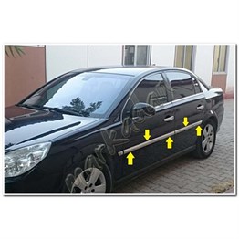 DB Chrome Opel Vectra C Krom Yan Kapı Çıtası 2002-2009 4 Parça P.Çelik