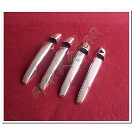 DB Chrome Peugeot 3008 Sensörsüz Kapı Kolu Nikelajı 2016-2024 4 Kapı 8 Parça P.Çelik